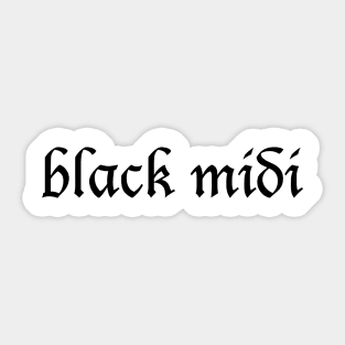 black on black black midi Sticker